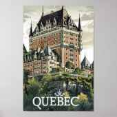 Quebec Canada Vintage Beroemde Reisplaats Poster (Voorkant)