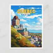 Quebec Canada vintage reisillustratie Briefkaart (Voorkant)