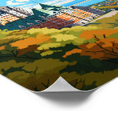 Quebec Canada vintage reisillustratie Poster (Hoek)