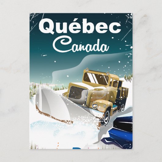 Québec Canada vintage reisposter Briefkaart (Voorkant)