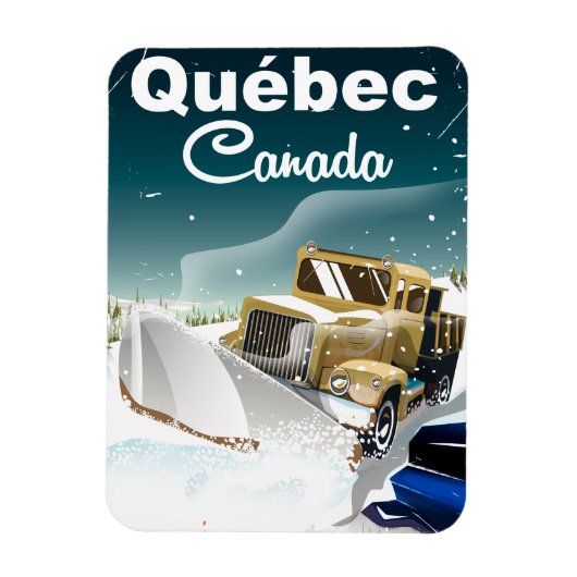 Québec Canada vintage reisposter Magneet (Verticaal)