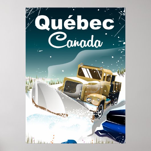 Québec Canada vintage reisposter Poster (Voorkant)