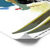 Quebec Canada Vintage Travel Poster teruggezet (Hoek)