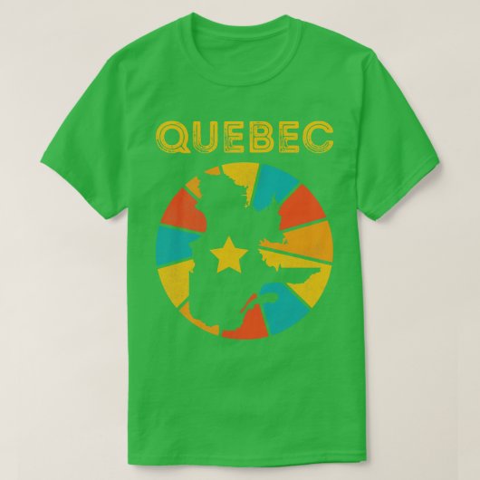 Quebec Canada Vintage Verdrietig Souvenir T-shirt (Design voorkant)