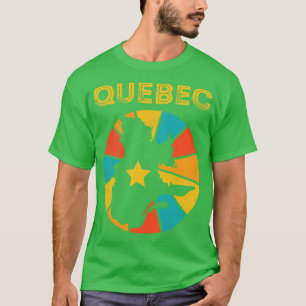 Quebec Canada Vintage Verdrietig Souvenir T-shirt