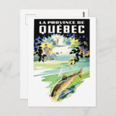 Quebec, Canada. Vissen in de rivier Briefkaart (Voorkant / Achterkant)