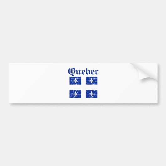 Quebec Canada-wapenschild Bumpersticker (Voorkant)