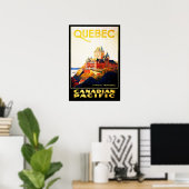 QUEBEC Chateau Frontenac Resorts Hotel Feestdagen Poster (Thuiskantoor)