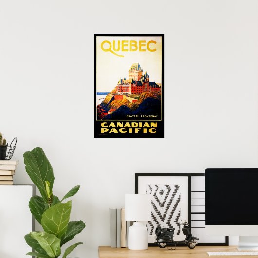 QUEBEC Chateau Frontenac Resorts Hotel Feestdagen Poster (Thuiskantoor)