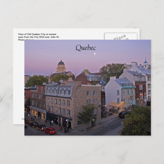 Quebec City Briefkaart (Voorkant / Achterkant)