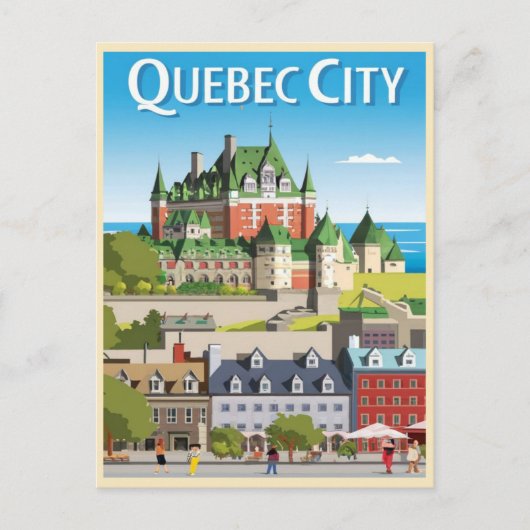 Quebec City Canada Briefkaart (Voorkant)