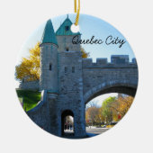 Quebec City Canada Castle Gates Keramisch Ornament (Voorkant)