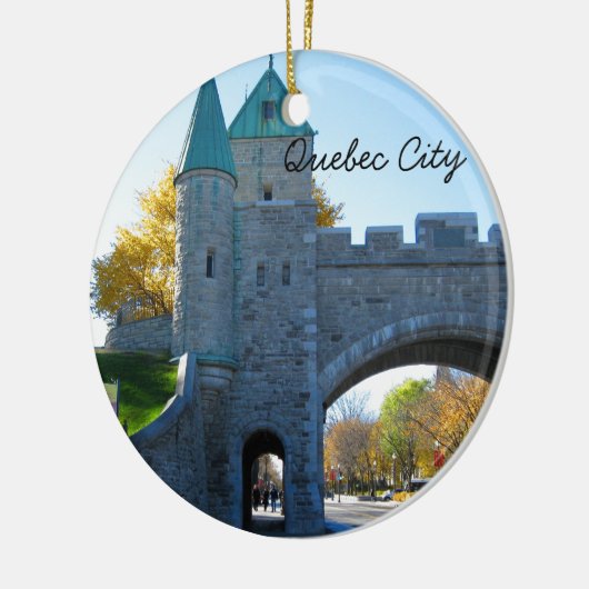 Quebec City Canada Castle Gates Keramisch Ornament (Links)