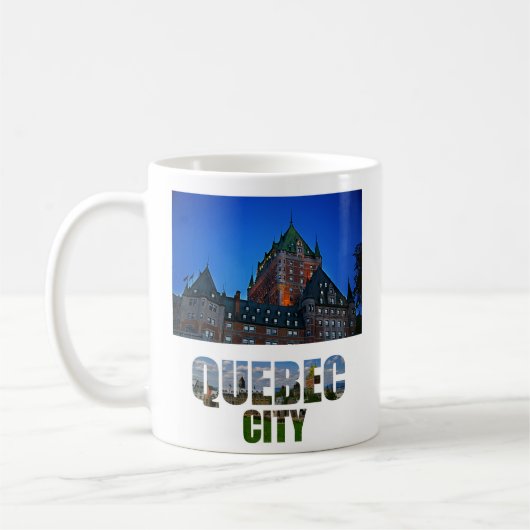Quebec City Canada Chateau Frontenac Foto Koffiemok (Links)