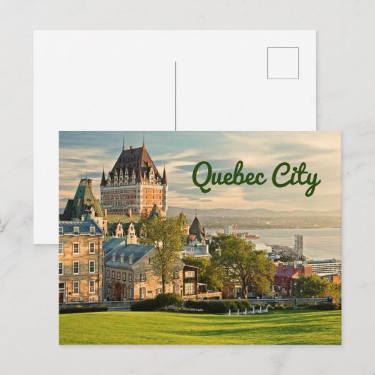 Quebec City Canada gestileerd Briefkaart (Voorkant / Achterkant)