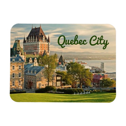 Quebec City Canada gestileerd Magneet (Horizontaal)