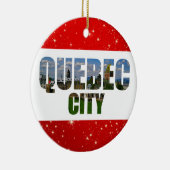 Quebec City Canada Reisfoto's met kerstmis Keramisch Ornament (Rechts)