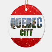 Quebec City Canada Reisfoto's met kerstmis Keramisch Ornament (Links)