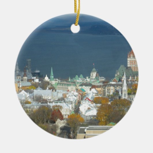 Quebec City Canada Waterfront Keramisch Ornament (Voorkant)