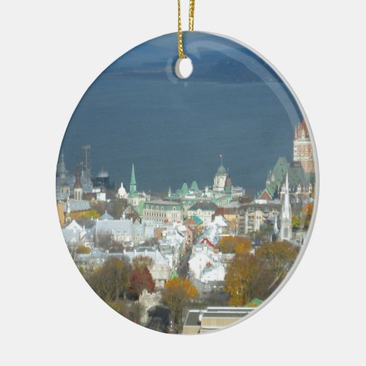 Quebec City Canada Waterfront Keramisch Ornament (Links)