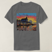 Quebec City Canada zonsondergang scène TShirt (Design voorkant)