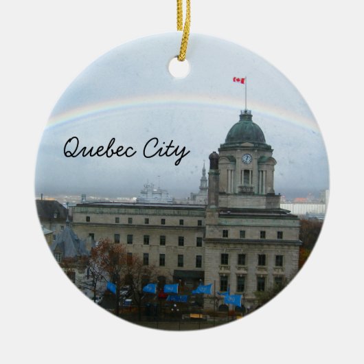 Quebec City Canda Waterfront Keramisch Ornament (Voorkant)