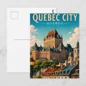 🏰 Quebec City Chateau Frontenac Briefkaart (Voorkant / Achterkant)