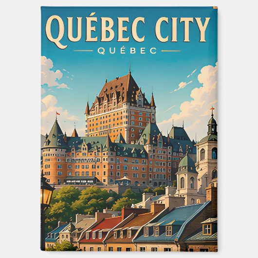 🏰 Quebec City Chateau Frontenac Magneet (Voorkant)