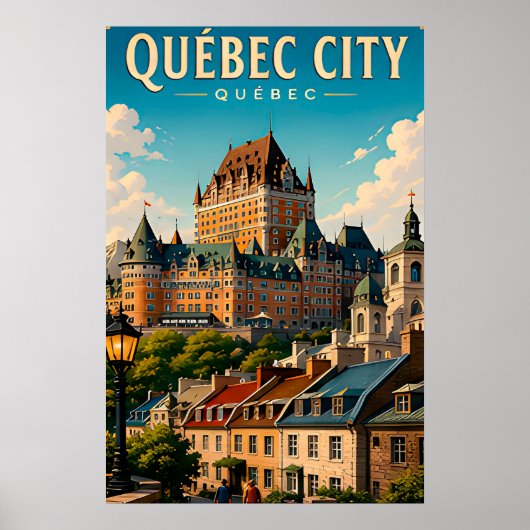🏰 Quebec City Chateau Frontenac Poster (Voorkant)