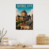 🏰 Quebec City Chateau Frontenac Poster (Keuken)