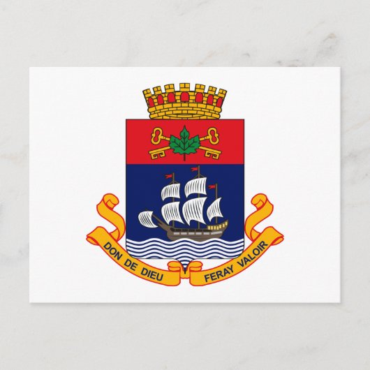Quebec City Coat of Arms Briefkaart (Voorkant)