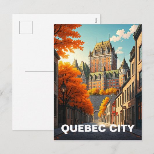 Quebec City Feestdagenkaart (Voorkant / Achterkant)