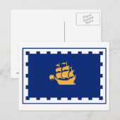Quebec City Flag Briefkaart (Voorkant / Achterkant)