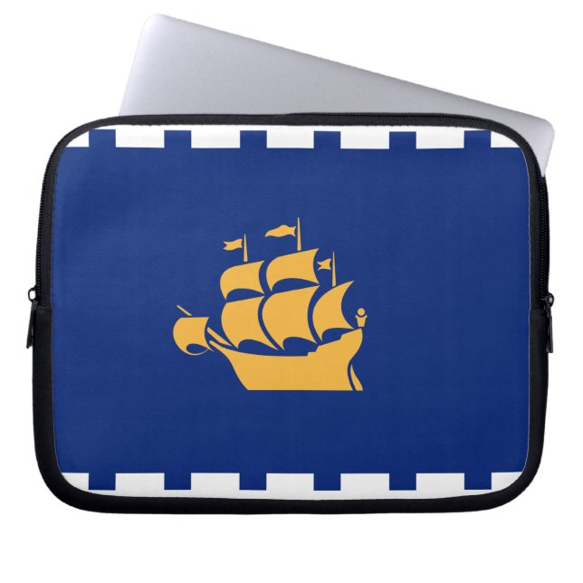 Quebec City Flag Laptop Sleeve (Voorkant)