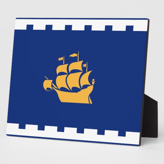 Quebec City Flag Plaque Fotoplaat (Zijkant)