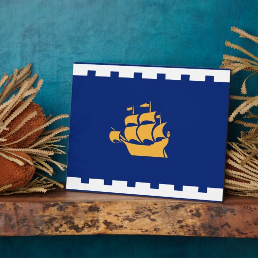 Quebec City Flag Plaque Fotoplaat (Zijkant)