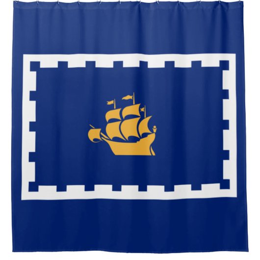 Quebec City Flag (Québec, Canada) Douchegordijn (Voorkant)