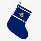 Quebec City Flag (Québec, Canada) Grote Kerstsok (Voorkant (Hangend))