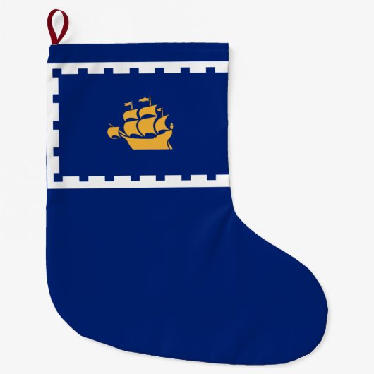 Quebec City Flag (Québec, Canada) Grote Kerstsok (Voorkant)