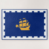 Quebec City Flag (Québec, Canada) Legpuzzel (Horizontaal)