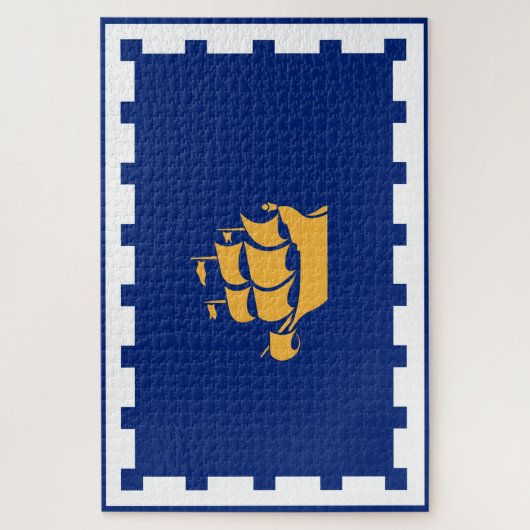 Quebec City Flag (Québec, Canada) Legpuzzel (Verticaal)