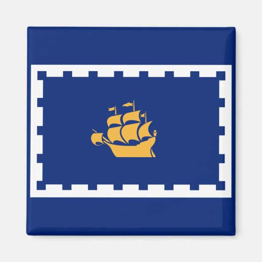 Quebec City Flag (Québec, Canada) Magneet (Voorkant)