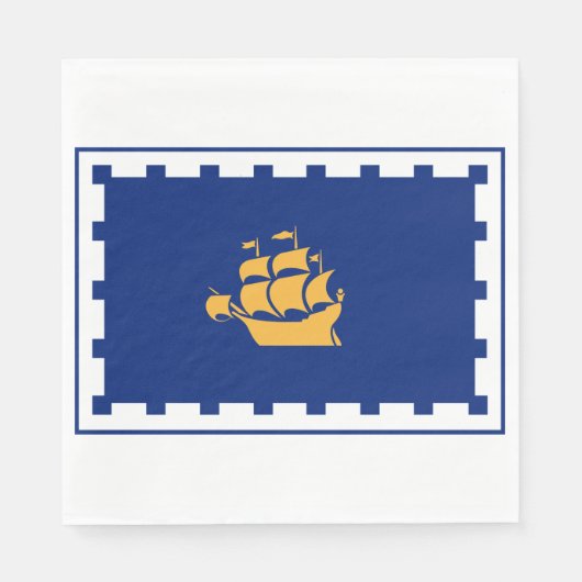 Quebec City Flag (Québec, Canada) Servet (Voorkant)