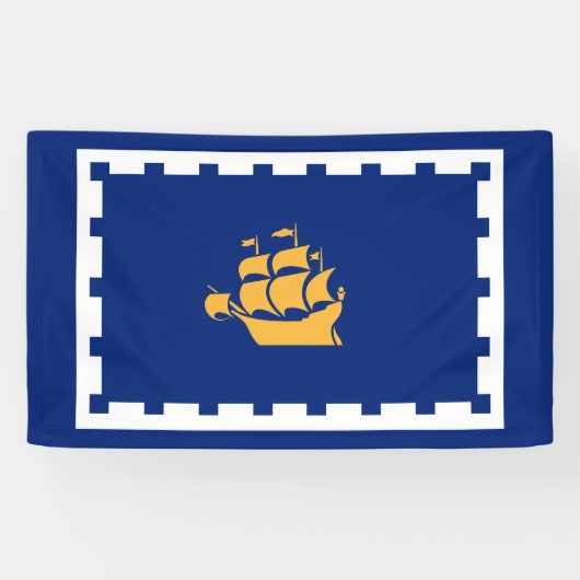 Quebec City Flag (Québec, Canada) Spandoek (Horizontaal)