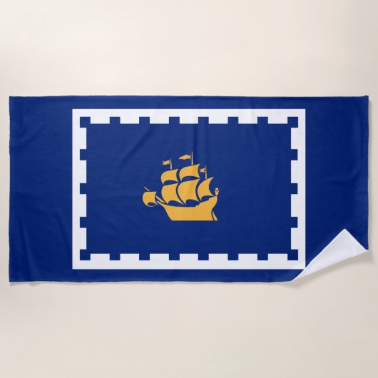 Quebec City Flag (Québec, Canada) Strandlaken (Voorkant)