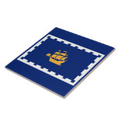 Quebec City Flag (Québec, Canada) Tegeltje (Zijkant)