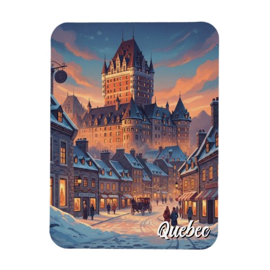 Quebec City Kasteel Frontenac Magneet (Verticaal)