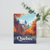 Quebec City Kasteel Hotel Landmark Briefkaart (Staand voorkant)