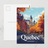 Quebec City Kasteel Hotel Landmark Briefkaart (Voorkant / Achterkant)