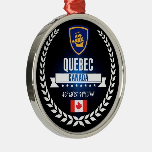 Quebec City Metalen Ornament (Rechts)